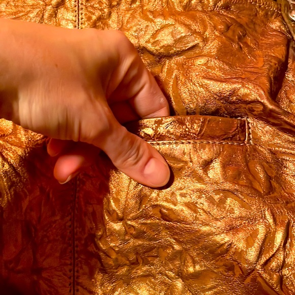 B Makowsky Bronze Leather Tote Bag - Picture 5 of 5